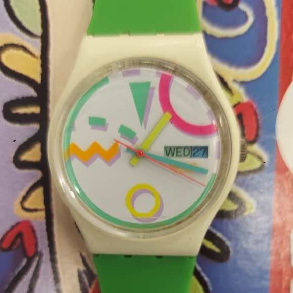 Swatch Watch TUTTI GW700 1990 Standard Gents With New Strap - Picture 1 of 9